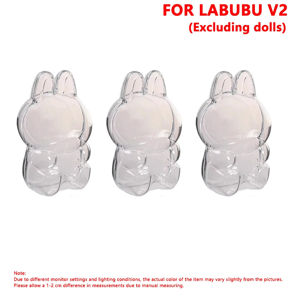 Custodia Protettiva Trasparente per Bambole Labubu V1/V2 – Box Anti-Polvere e Protezione da Urti