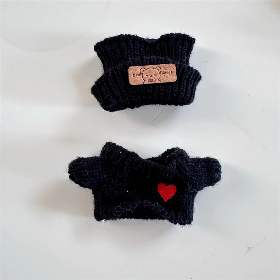 Outfit a Maglia con Orecchie da Coniglio per Bambole Labubu – Maglione con Cuore e Cappello