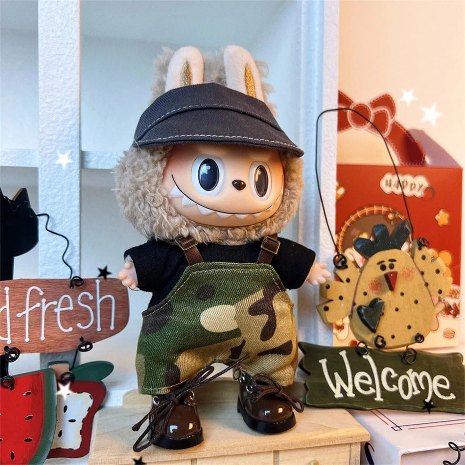 Set di Vestiti con Cappello e Scarpe per Bambole Labubu – Outfit Creativi e Divertenti