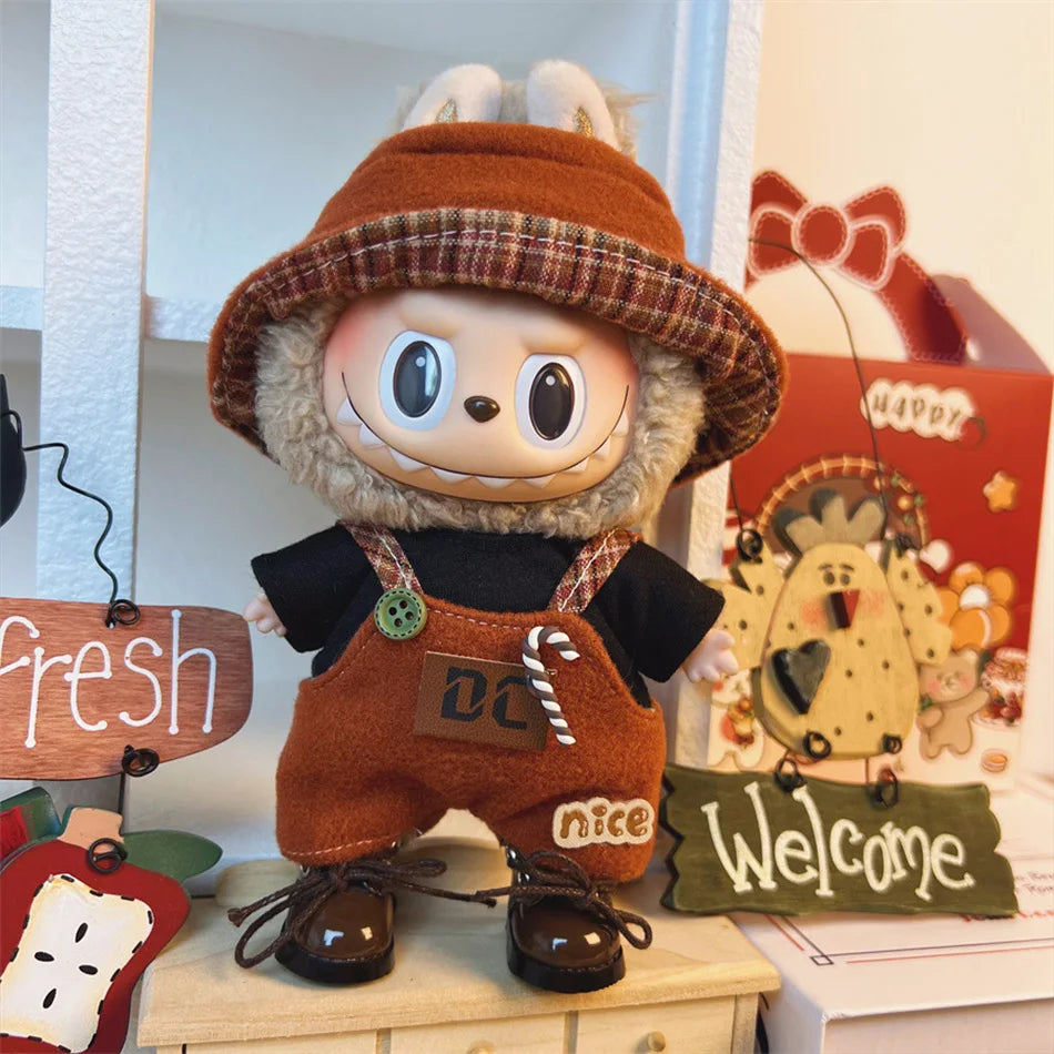 Set di Vestiti con Cappello e Scarpe per Bambole Labubu – Outfit Creativi e Divertenti
