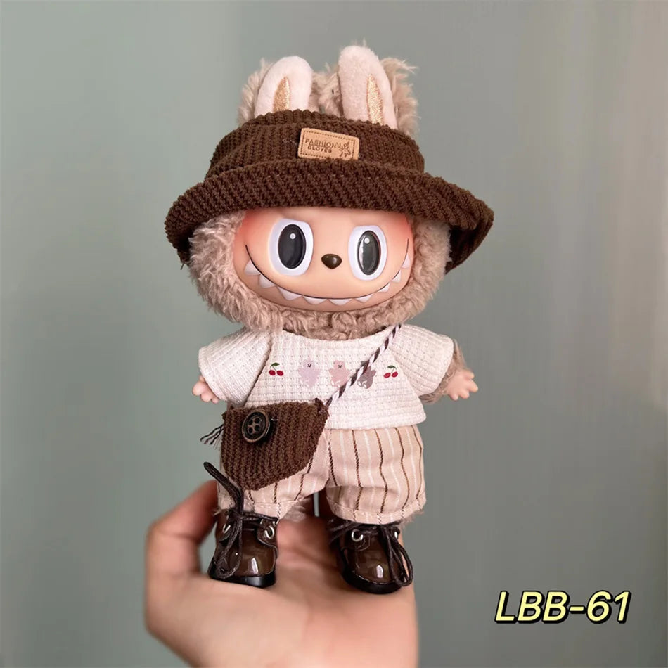 Set di Vestiti con Cappello e Scarpe per Bambole Labubu – Outfit Creativi e Divertenti