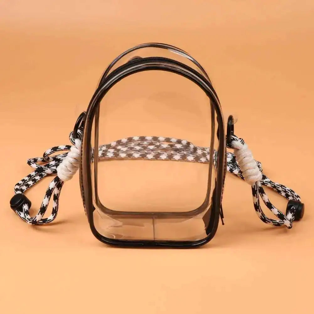 Custodia Protettiva Labubu 15cm – Borsa Tracolla PVC Trasparente con Pupazzo