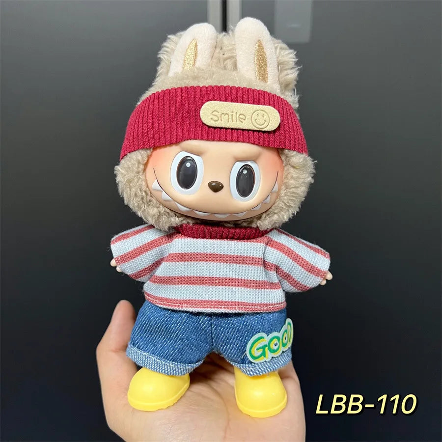 Outfit Fashion per Bambole Labubu V1/V2/V3 – Abbigliamento Designer con Cappelli e Accessori