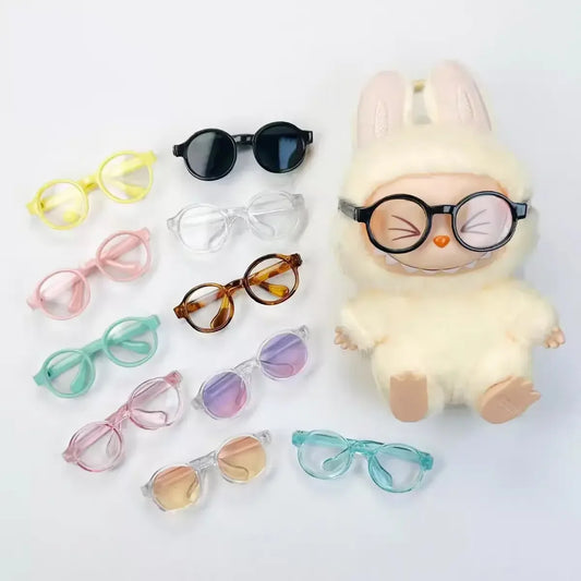 Occhiali Trasparenti in Plastica 6,5 cm per Bambole Labubu, BJD 1/8 1/6 1/3 1/4, MSD Plush – Accessorio Fashion