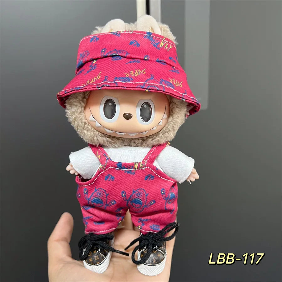 Outfit Fashion per Bambole Labubu V1/V2/V3 – Abbigliamento Designer con Cappelli e Accessori