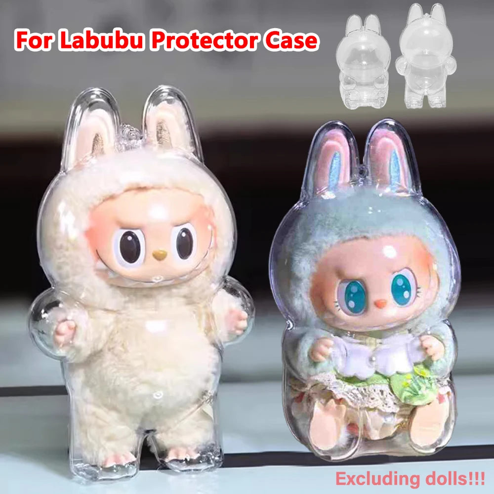 Custodia Protettiva Trasparente per Bambole Labubu V1/V2 – Box Anti-Polvere e Protezione da Urti