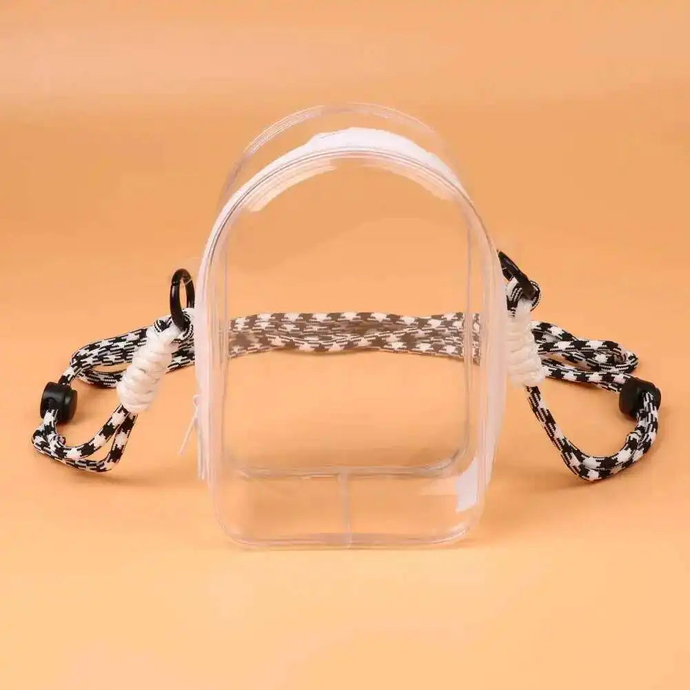 Custodia Protettiva Labubu 15cm – Borsa Tracolla PVC Trasparente con Pupazzo