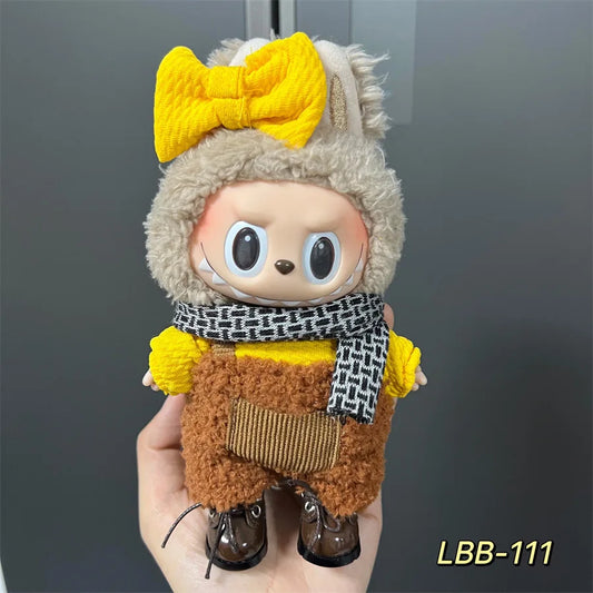 Outfit Fashion per Bambole Labubu V1/V2/V3 – Abbigliamento Designer con Cappelli e Accessori