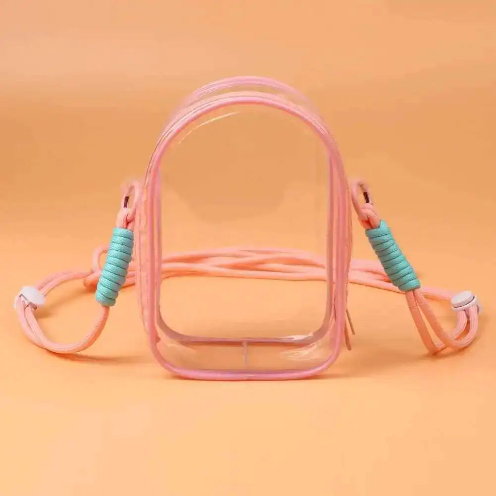 Custodia Protettiva Labubu 15cm – Borsa Tracolla PVC Trasparente con Pupazzo