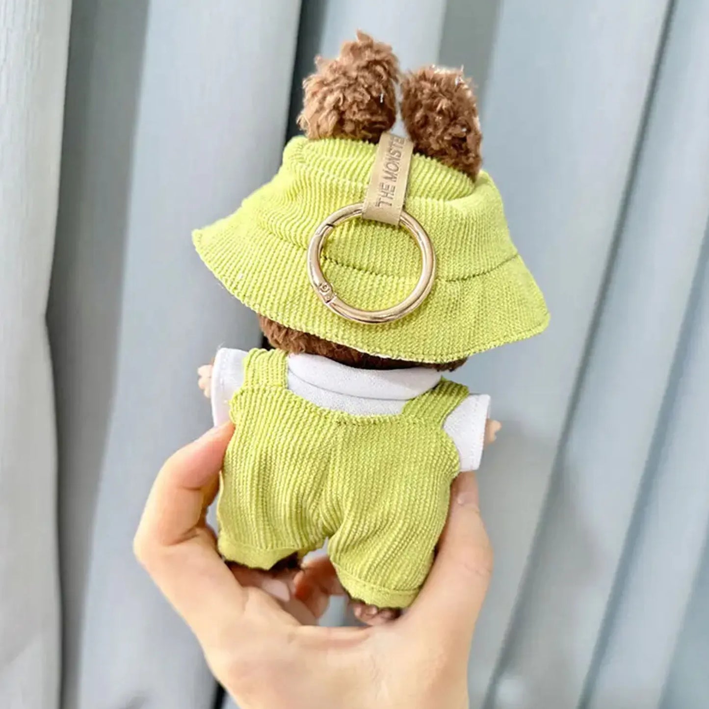 Outfit Carini per Bambole Labubu 17cm – Vestiti con Cappellino, Salopette e Accessori