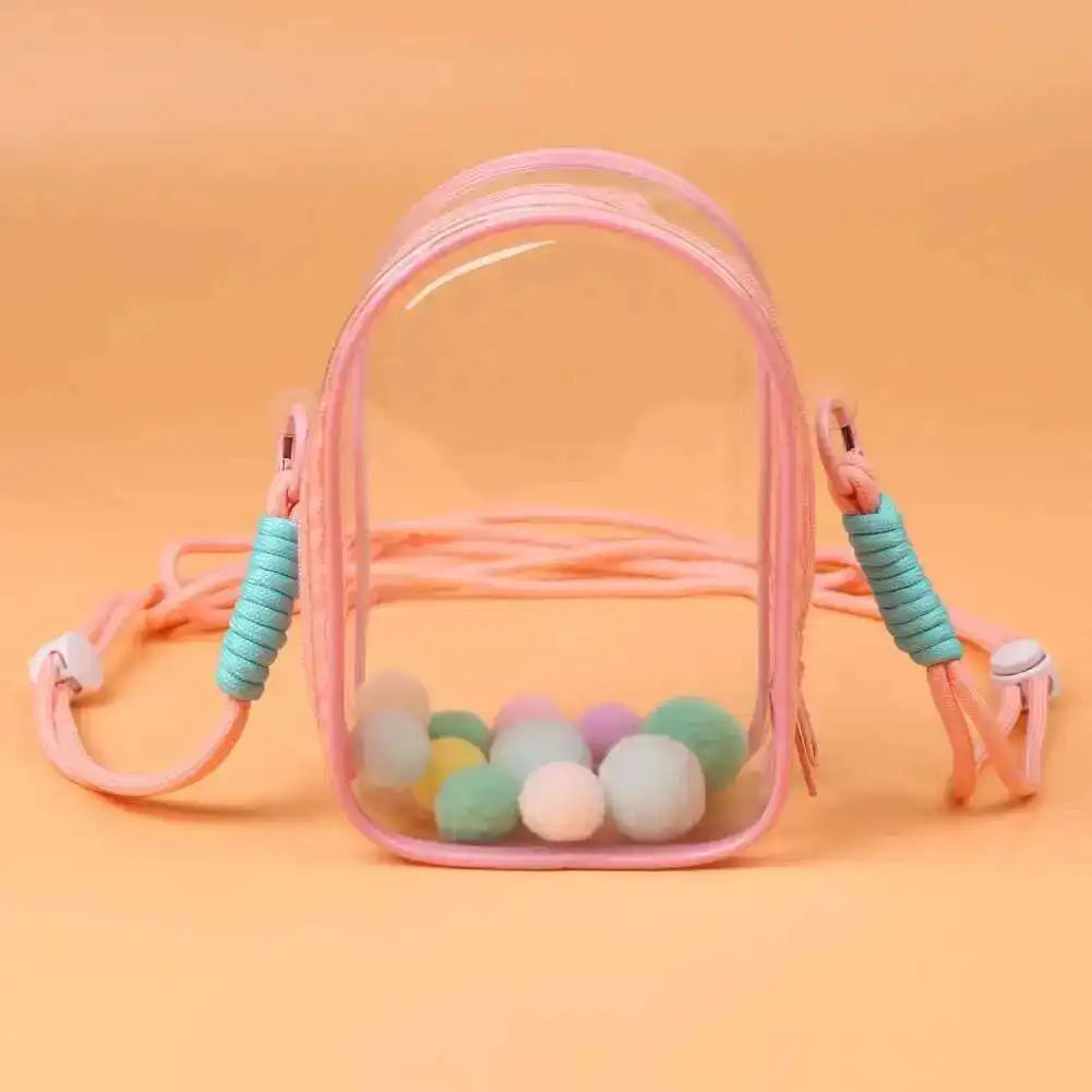 Custodia Protettiva Labubu 15cm – Borsa Tracolla PVC Trasparente con Pupazzo