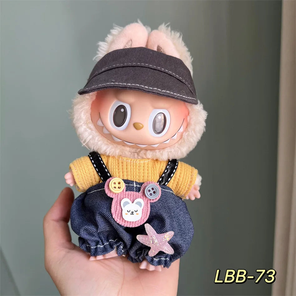 Set di Vestiti con Cappello e Scarpe per Bambole Labubu – Outfit Creativi e Divertenti